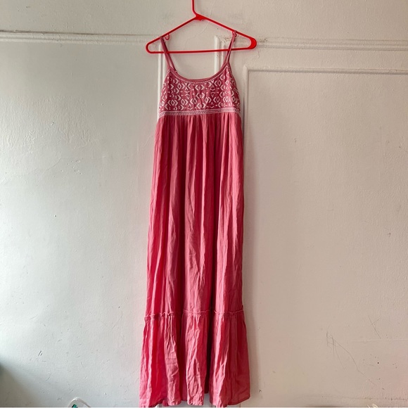 Sim & Sam pink Boho Maxi Rayon Dress Size Small - Picture 10 of 12